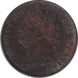 1822 FARTHING ( GVF ) - FARTHING - Cambridgeshire Coins