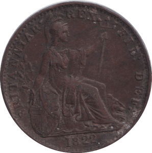 1822 FARTHING ( GVF ) - FARTHING - Cambridgeshire Coins