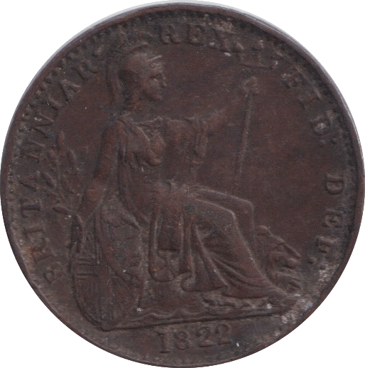 1822 FARTHING ( GVF ) - FARTHING - Cambridgeshire Coins