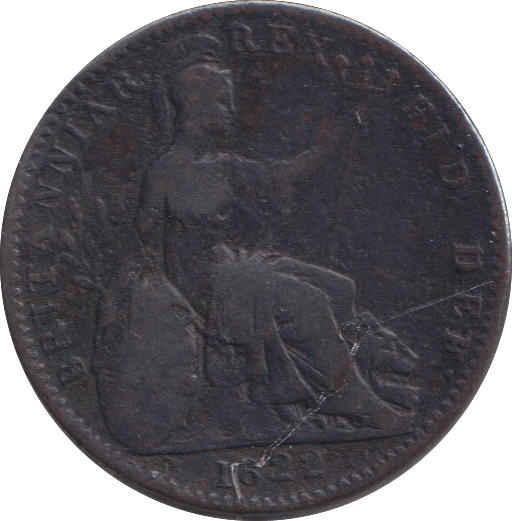 1822 FARTHING ( NF ) - FARTHING - Cambridgeshire Coins
