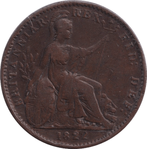 1822 FARTHING ( VF ) - FARTHING - Cambridgeshire Coins