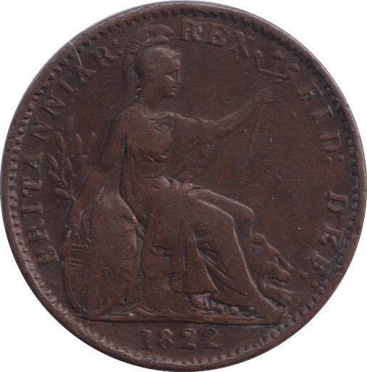 1822 FARTHING ( VF ) - FARTHING - Cambridgeshire Coins