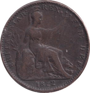 1822 FARTHING ( VF ) - FARTHING - Cambridgeshire Coins