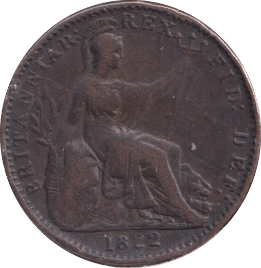 1822 FARTHING ( VF ) - FARTHING - Cambridgeshire Coins