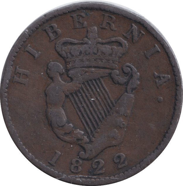 1822 HALFPENNY IRELAND - WORLD COINS - Cambridgeshire Coins