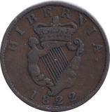 1822 HALFPENNY IRELAND - WORLD COINS - Cambridgeshire Coins