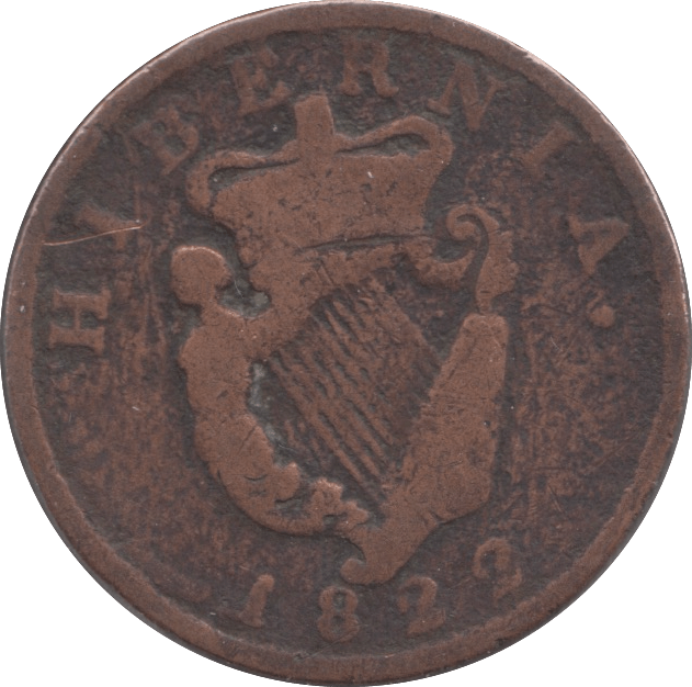 1822 IRELAND HALFPENNY - Farthing - Cambridgeshire Coins