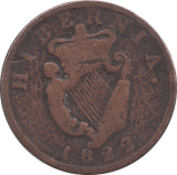1822 IRELAND HALFPENNY - Farthing - Cambridgeshire Coins