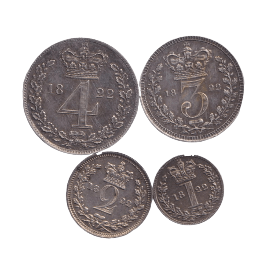 1822 MAUNDY SET - Maundy Set - Cambridgeshire Coins