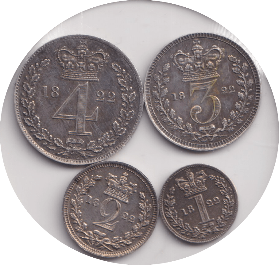 1822 MAUNDY SET - Maundy Set - Cambridgeshire Coins