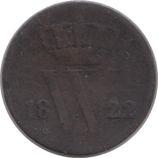 1822 ONE CENT NETHERLANDS - WORLD COINS - Cambridgeshire Coins