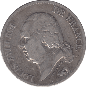 1822 SILVER FRANCE 5 FRANCS - SILVER WORLD COINS - Cambridgeshire Coins