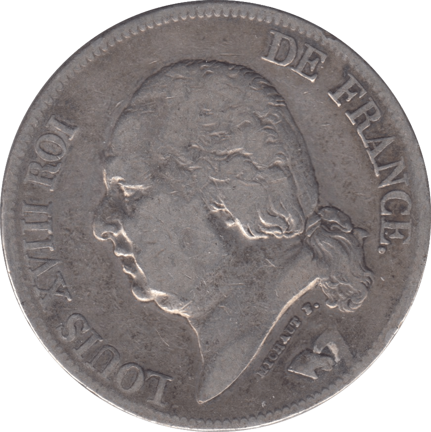 1822 SILVER FRANCE 5 FRANCS - SILVER WORLD COINS - Cambridgeshire Coins