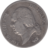 1822 SILVER FRANCE 5 FRANCS - SILVER WORLD COINS - Cambridgeshire Coins