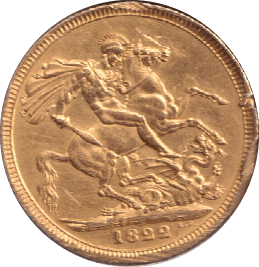 1822 SOVEREIGN EDGE DAMAGE ( EF ) - SOVEREIGN - Cambridgeshire Coins