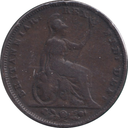 1823 FARTHING ( FINE ) - FARTHING - Cambridgeshire Coins