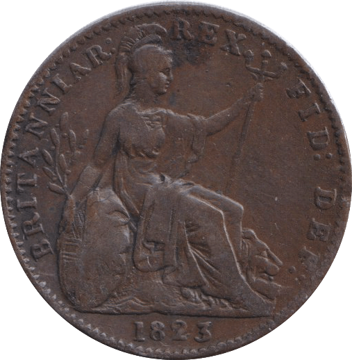 1823 FARTHING ( GVF ) - FARTHING - Cambridgeshire Coins