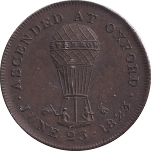 1823 FARTHING TOKEN LONDON BALLOON - FARTHING TOKEN - Cambridgeshire Coins