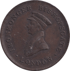 1823 FARTHING TOKEN LONDON BALLOON - FARTHING TOKEN - Cambridgeshire Coins