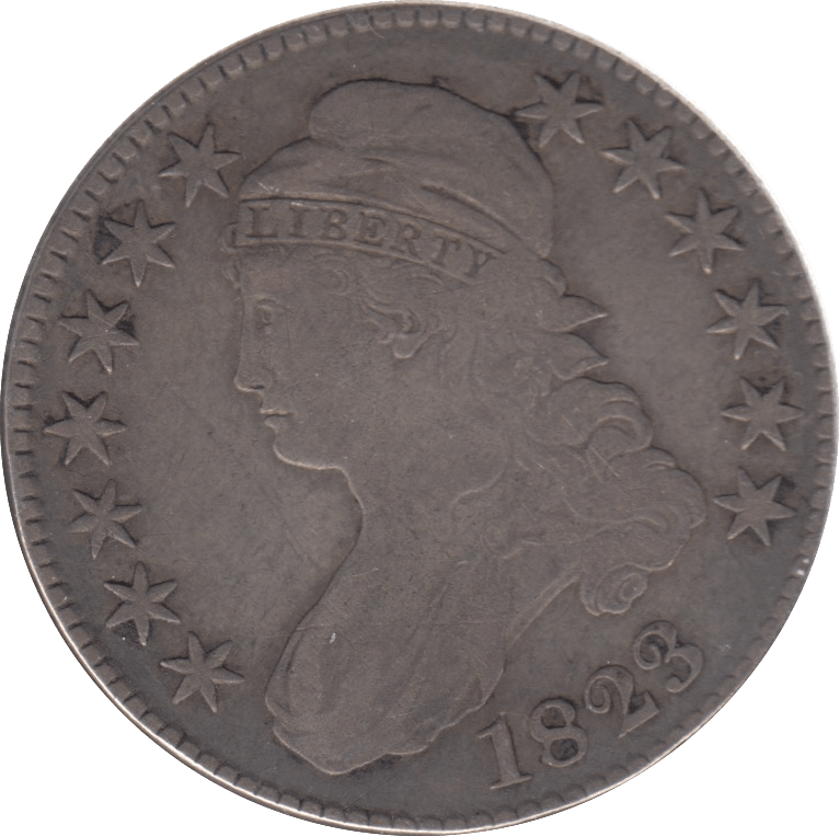 1823 SILVER 50 CENTS USA - SILVER WORLD COINS - Cambridgeshire Coins