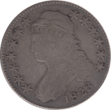 1823 SILVER 50 CENTS USA - SILVER WORLD COINS - Cambridgeshire Coins