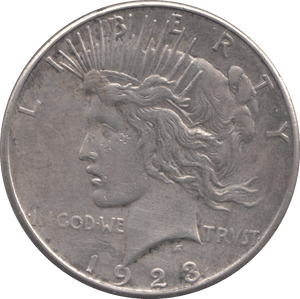 1823 USA SILVER PEACE DOLLAR SAN FRANCISCO MINT - SILVER WORLD COINS - Cambridgeshire Coins