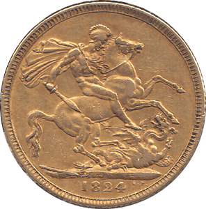 1824 GOLD SOVEREIGN ( GVF ) - SOVEREIGN - Cambridgeshire Coins