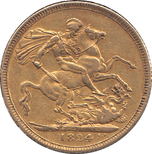 1824 GOLD SOVEREIGN ( GVF ) - SOVEREIGN - Cambridgeshire Coins