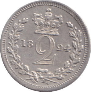 1824 MAUNDY TWOPENCE (EF ) - MAUNDY TWOPENCE - Cambridgeshire Coins