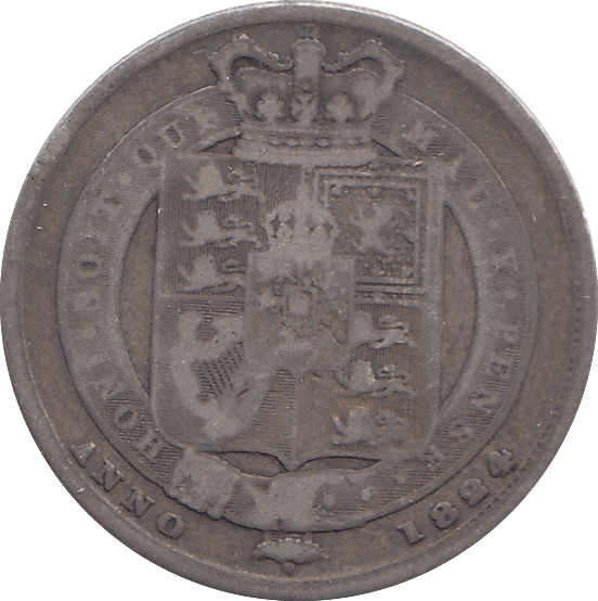 1824 SHILLING ( F ) - SHILLING - Cambridgeshire Coins