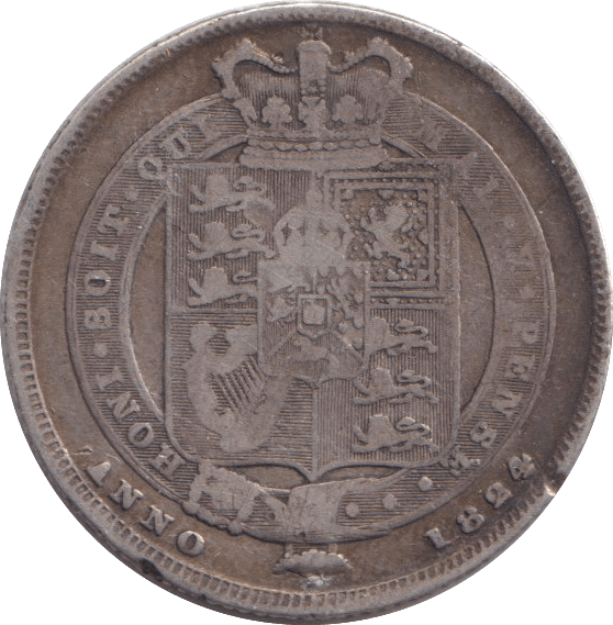 1824 SHILLING ( FINE ) - SHILLING - Cambridgeshire Coins