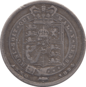 1824 SHILLING ( GF ) - SHILLING - Cambridgeshire Coins