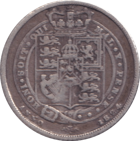 1824 SIXPENCE ( FINE ) - SIXPENCE - Cambridgeshire Coins