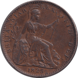 1825 FARTHING ( AUNC ) - FARTHING - Cambridgeshire Coins