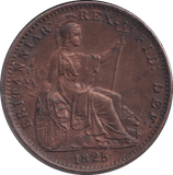 1825 FARTHING ( AUNC ) - FARTHING - Cambridgeshire Coins