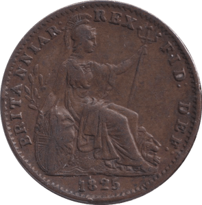1825 FARTHING ( EF ) - FARTHING - Cambridgeshire Coins