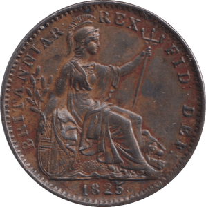 1825 FARTHING ( EF ) - FARTHING - Cambridgeshire Coins