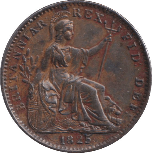1825 FARTHING ( EF ) - FARTHING - Cambridgeshire Coins