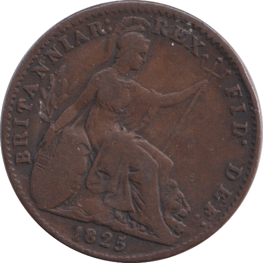 1825 FARTHING ( FINE ) - FARTHING - Cambridgeshire Coins