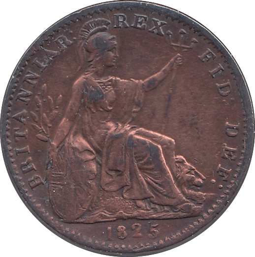 1825 FARTHING ( GVF ) - Farthing - Cambridgeshire Coins