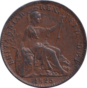 1825 FARTHING ( GVF ) - FARTHING - Cambridgeshire Coins