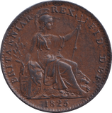 1825 FARTHING ( GVF ) - FARTHING - Cambridgeshire Coins