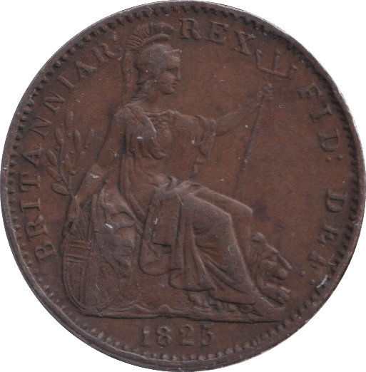 1825 FARTHING ( GVF ) - FARTHING - Cambridgeshire Coins