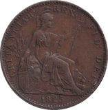 1825 FARTHING ( GVF ) - FARTHING - Cambridgeshire Coins