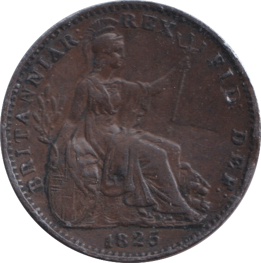 1825 FARTHING ( GVF ) - FARTHING - Cambridgeshire Coins