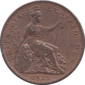 1825 FARTHING ( UNC ) - FARTHING - Cambridgeshire Coins