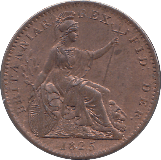 1825 FARTHING ( UNC ) - FARTHING - Cambridgeshire Coins