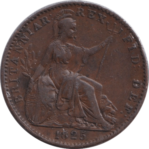 1825 FARTHING ( VF ) - FARTHING - Cambridgeshire Coins