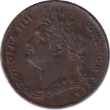 1825 FARTHING ( VF ) - FARTHING - Cambridgeshire Coins