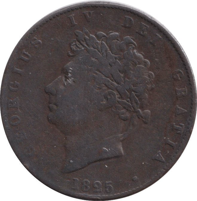 1825 HALFPENNY ( FINE ) - HALFPENNY - Cambridgeshire Coins